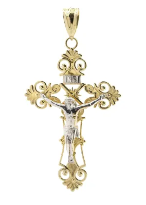 10K Gold Cross / Crucifix Pendant  |  22 Grams