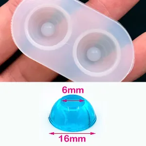 16mm Doll Eye Mold | BJD Doll Eyes Making | Doll Pupil Silicone Mould | Clear UV Resin Mold (16mm Diameter & 6mm Inner)