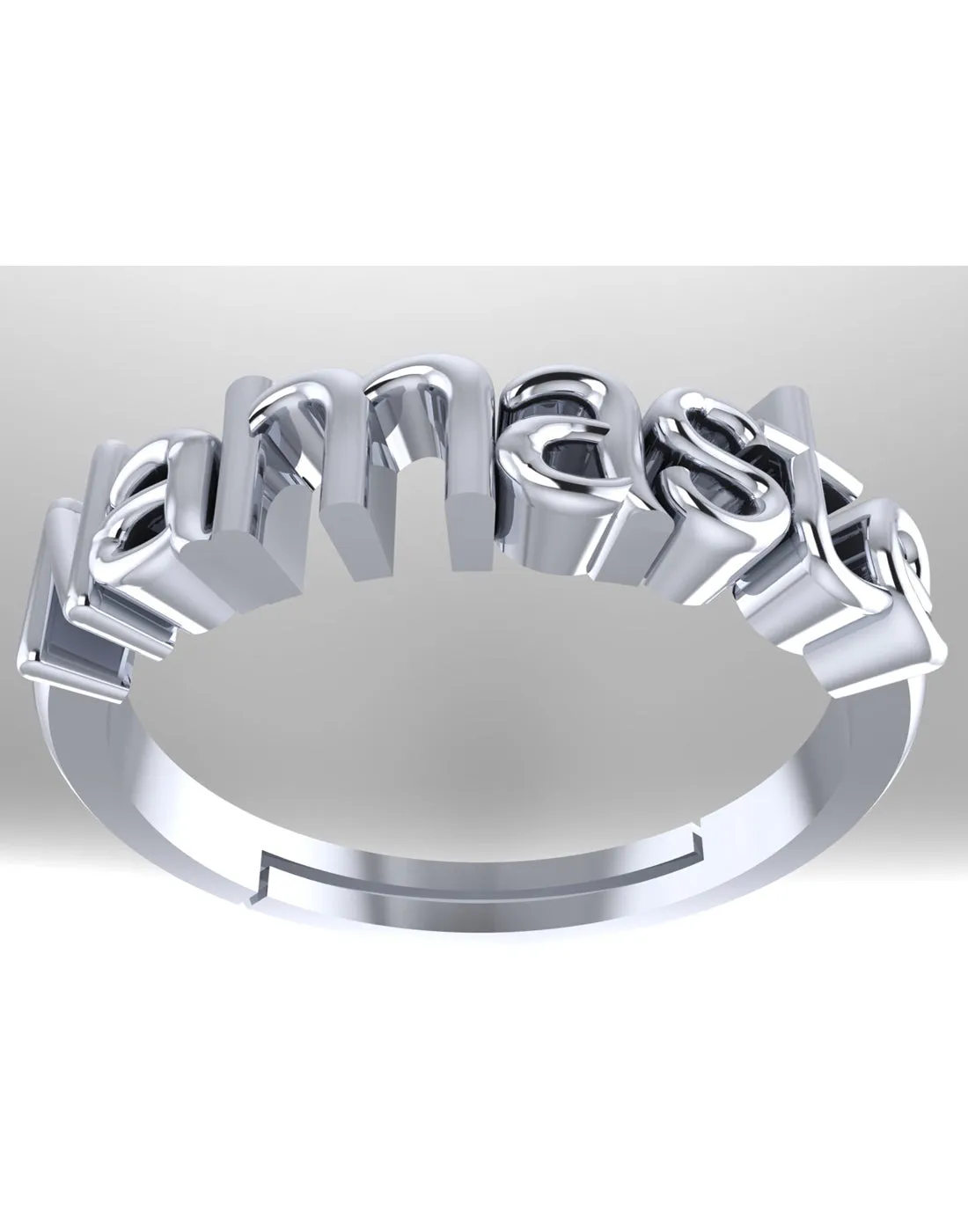 925 Sterling Silver Namaste Adjustable Ring