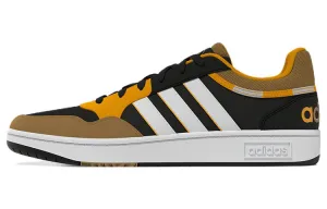 Adidas Neo Hoops 3.0 Skateboarding Unisex Sneakers, Black/Brown/Yellow/White