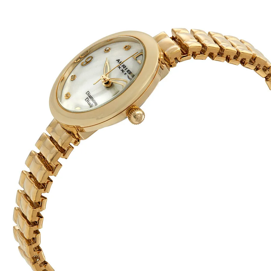 Akribos Xxiv Mother of Pearl Dial Yellow Gold-tone Ladies Watch AK765YG