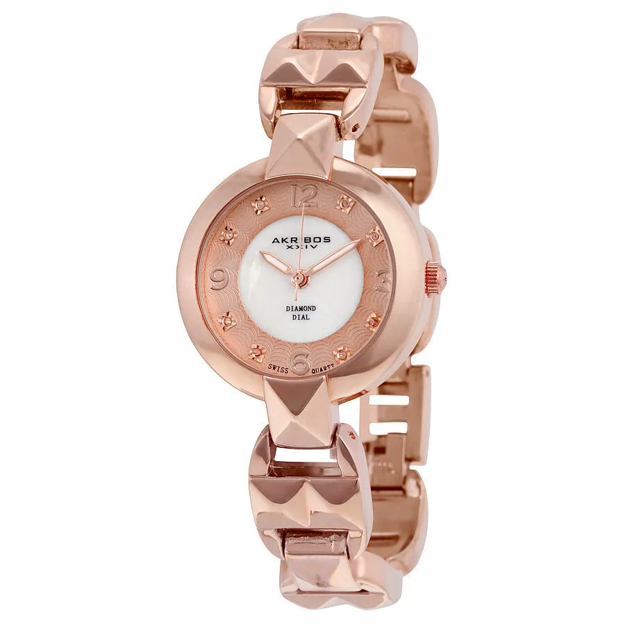 Akribos Xxiv Rose Gold-tone Alloy Ladies Watch AK755RG