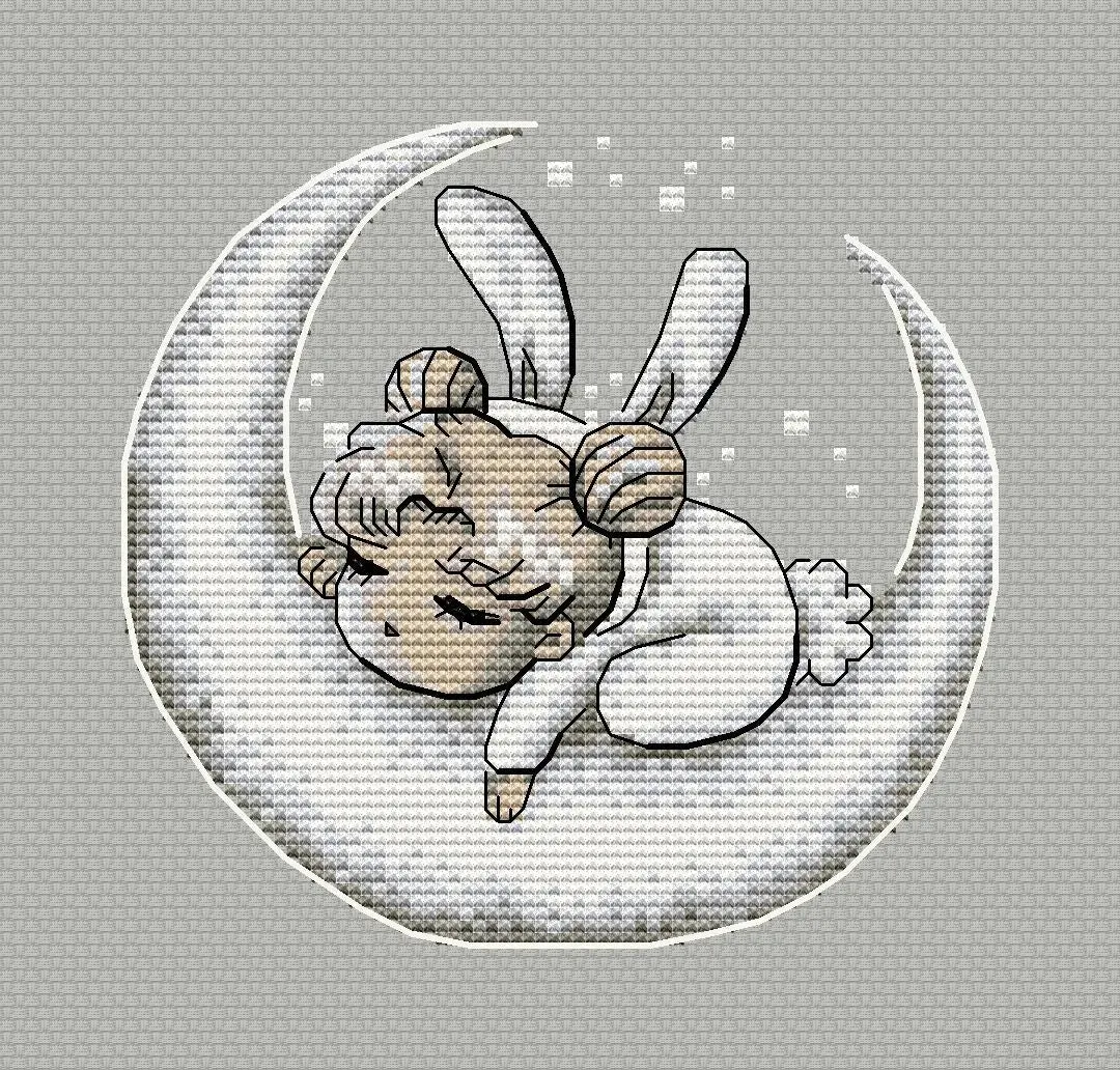 Baby rabbits. Usagi - PDF Cross Stitch Pattern