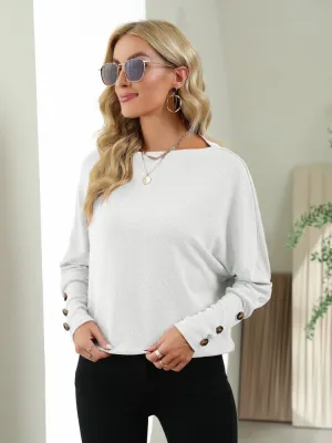 BerriesJam - 2024 Pink Batwing Sleeve Drop Shoulder Loose T-shirt