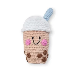 Boba Tea Crochet Rattle Doll