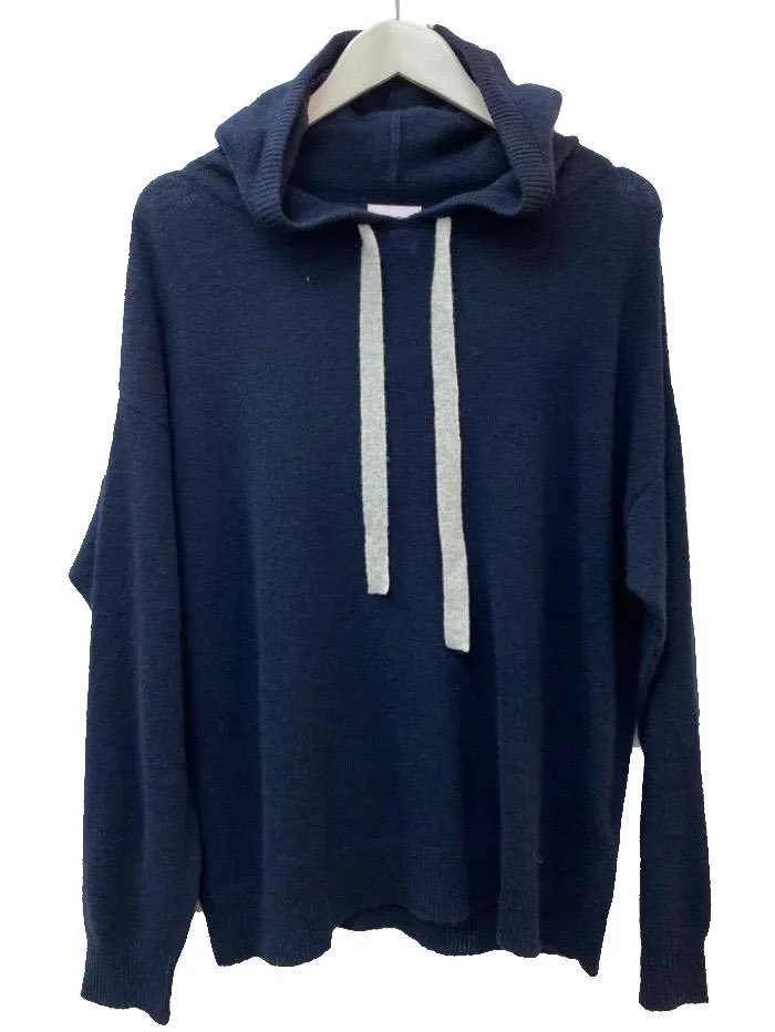 Brodie Cashmere Navy Hermione Hoodie