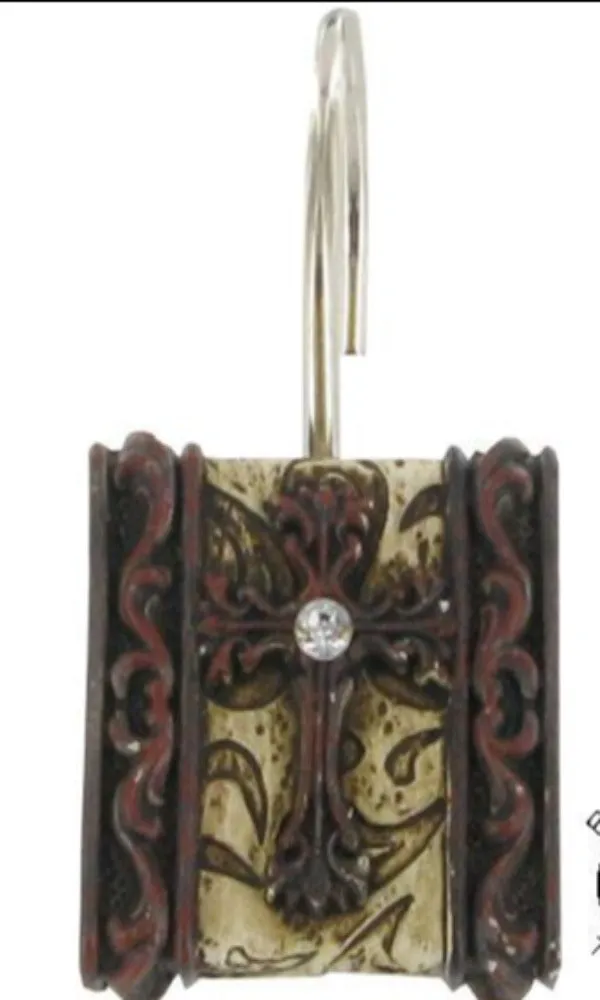 Cowgirl Kim Rustic Cross Shower Curtain Hooks