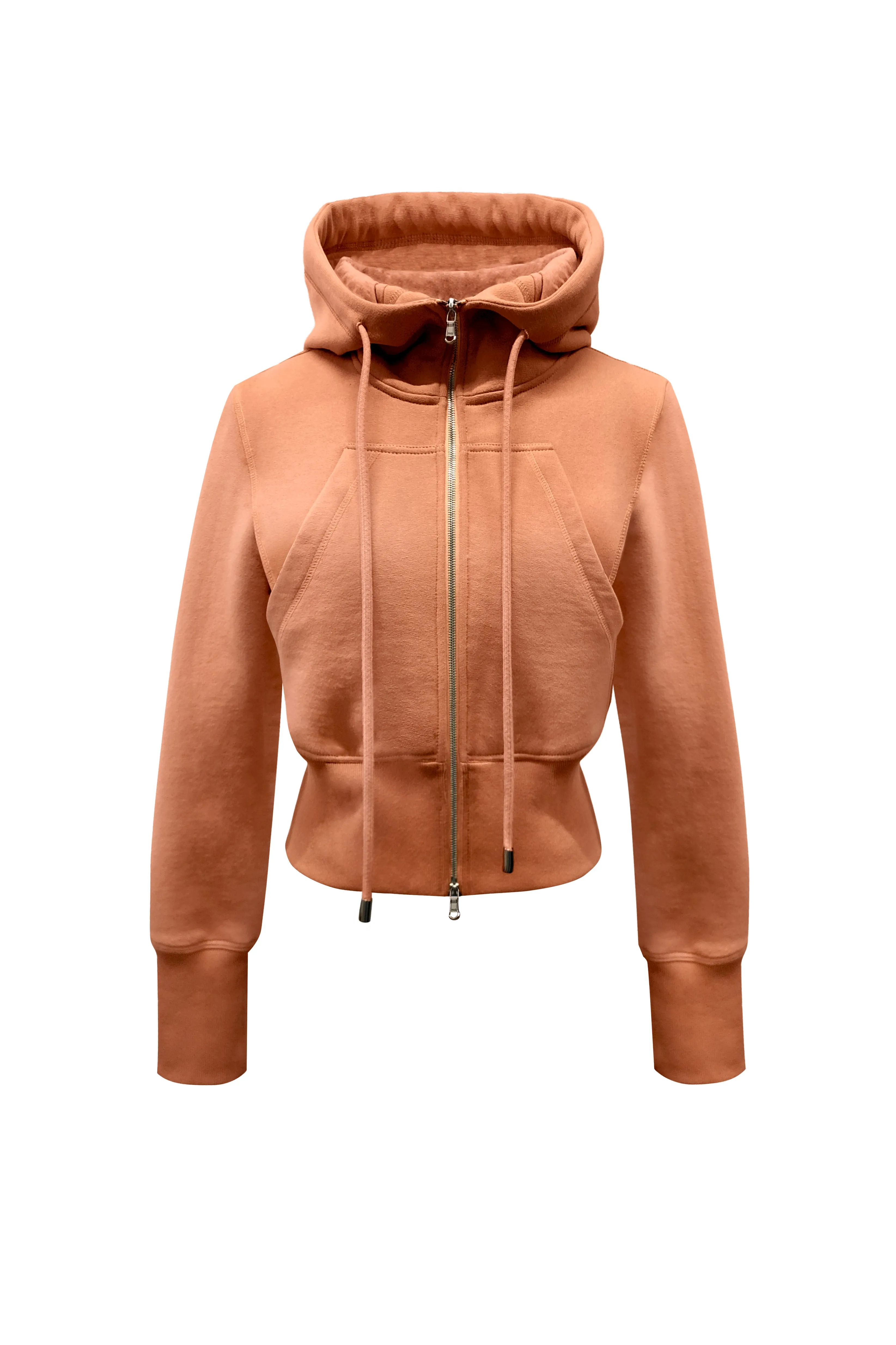 Cropped Unisex Alpha Hoodie - Terracotta