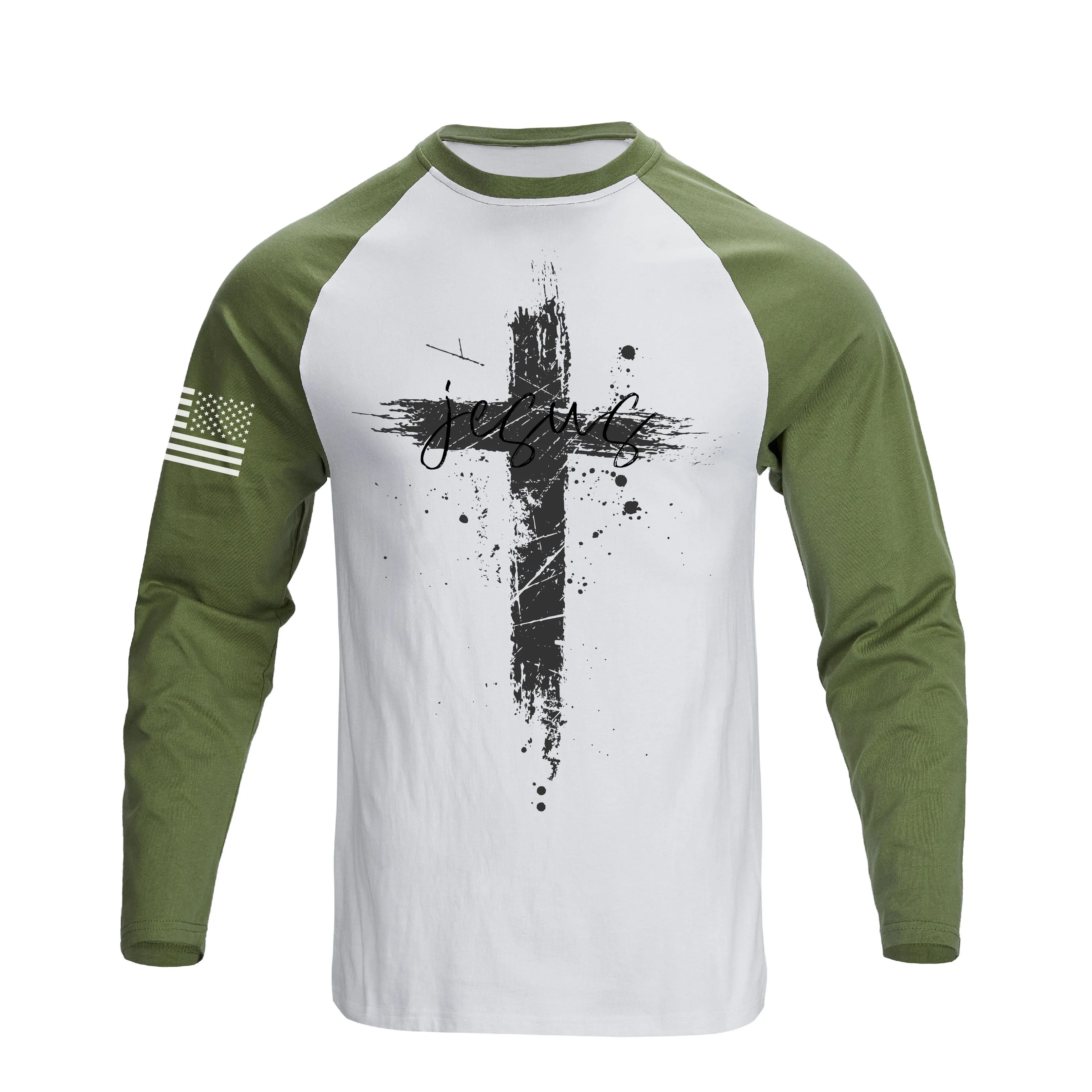 CROSS RAGLAN GRAPHIC LONG SLEEVE T-SHIRT