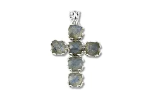 Glow Cross Pendant- Labradorite