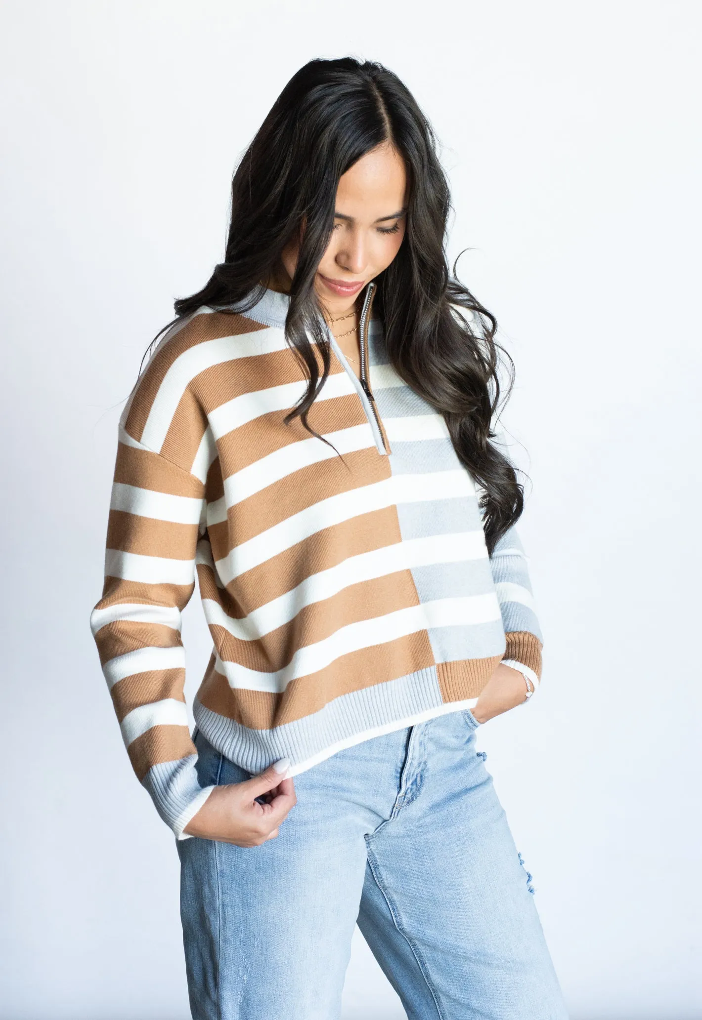 Hand In Hand Multicolored Striped Sweater