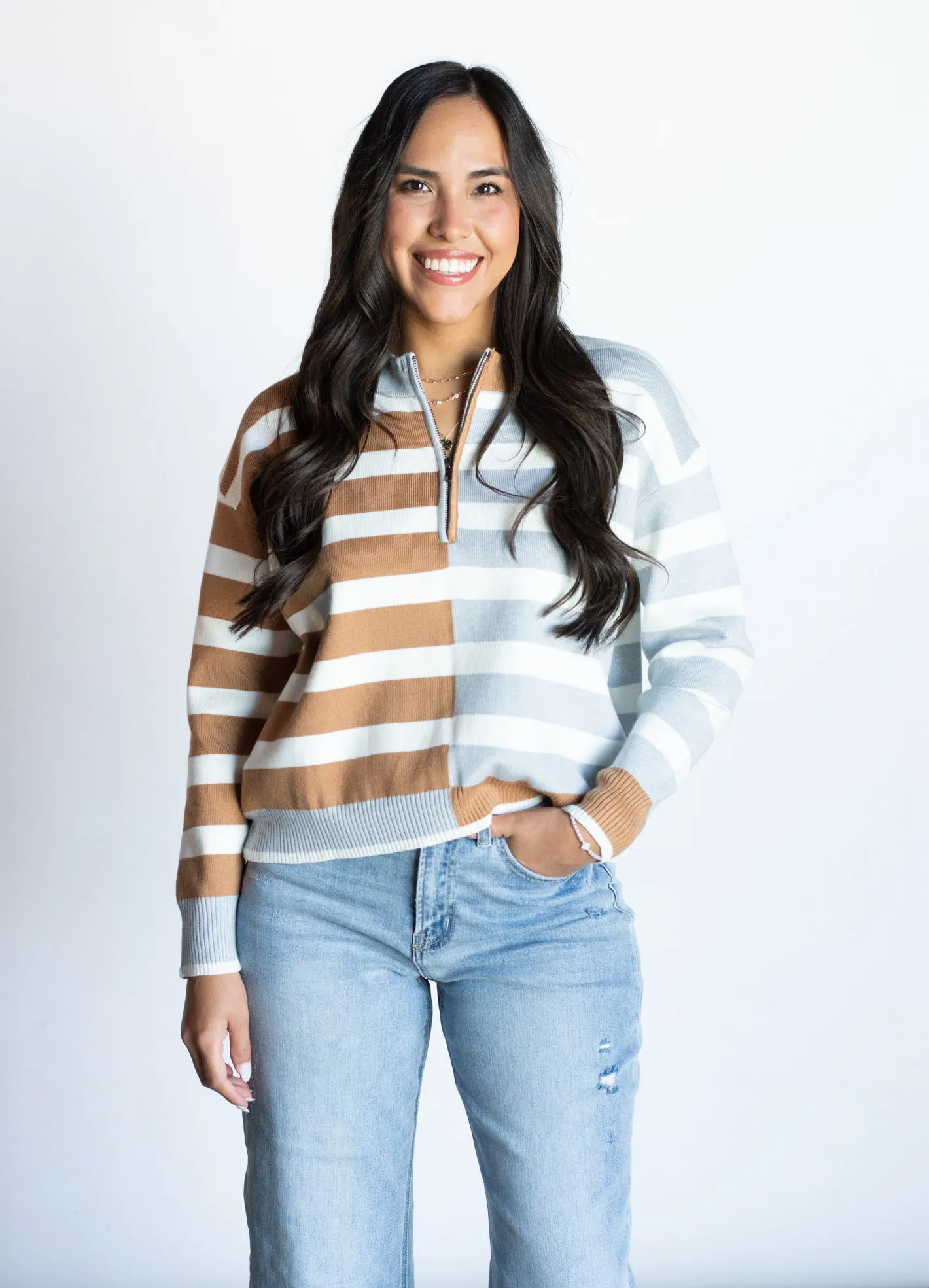 Hand In Hand Multicolored Striped Sweater