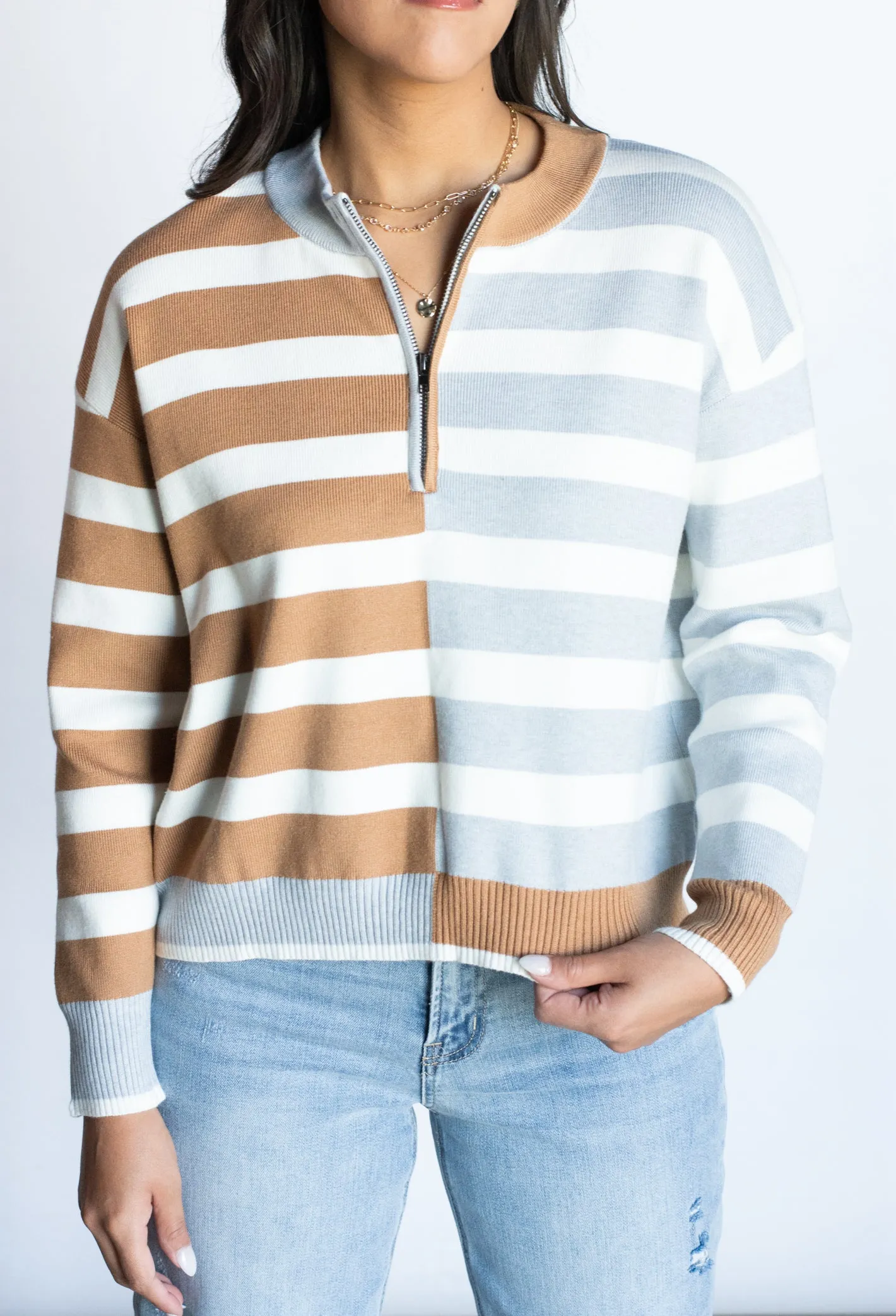 Hand In Hand Multicolored Striped Sweater