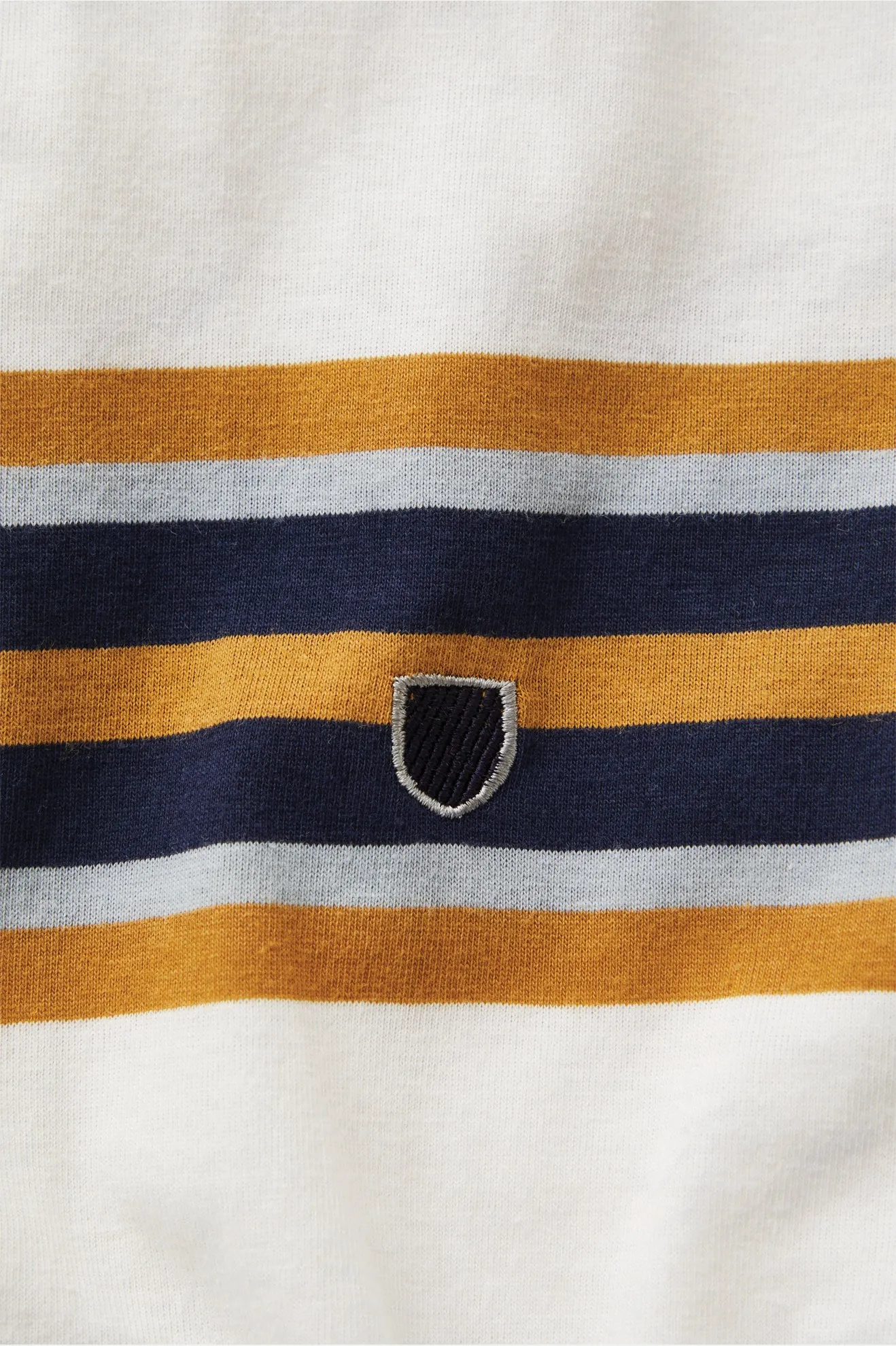 Hilt Shield S/S Knit - Off White/Navy/Medal Bronze