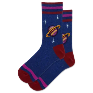 HOTSOX Women's Metallic Saturn Crew Sock