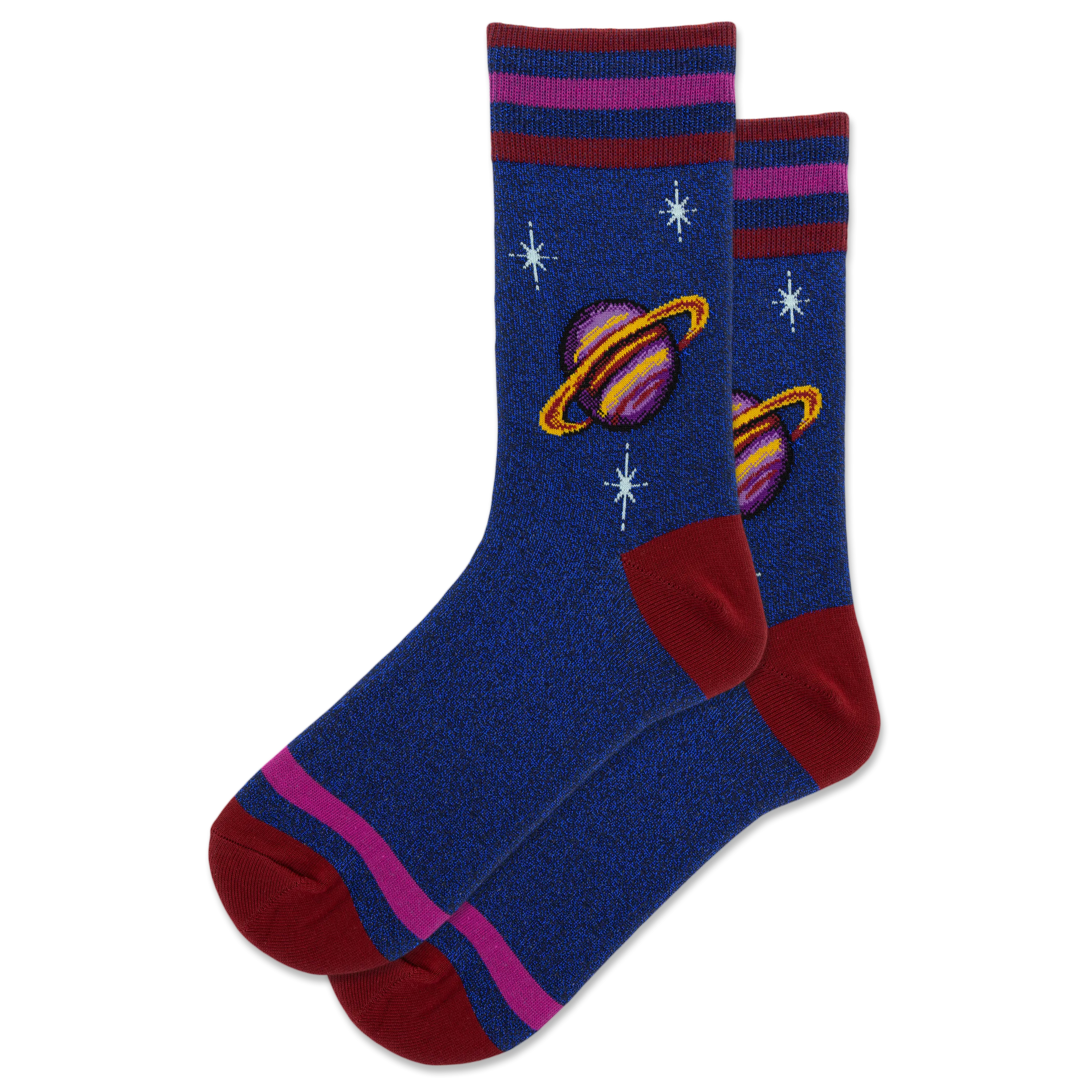 HOTSOX Women's Metallic Saturn Crew Sock