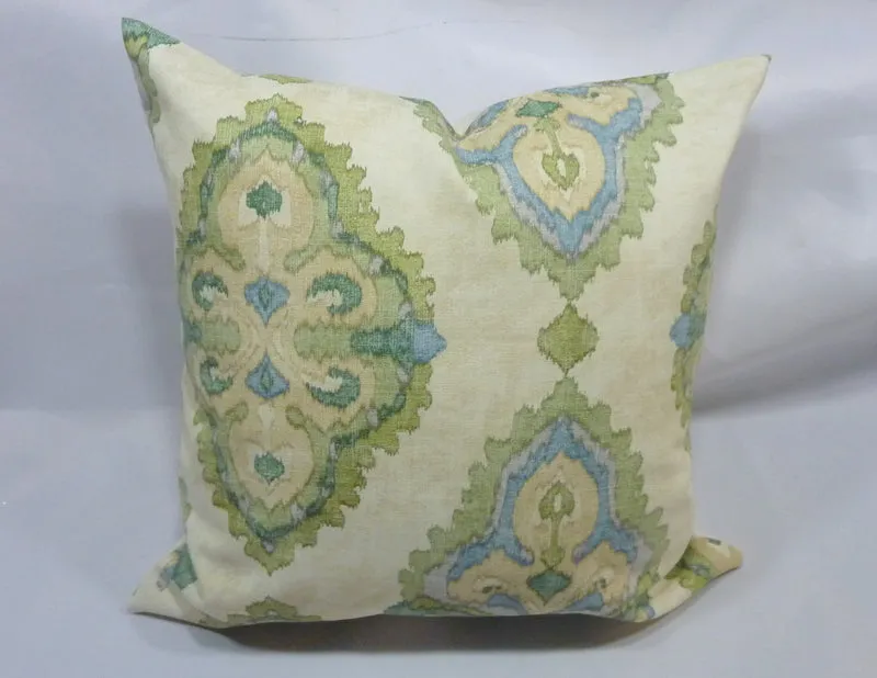 Ikat pillow cover in Magnolia Home Queen Bay