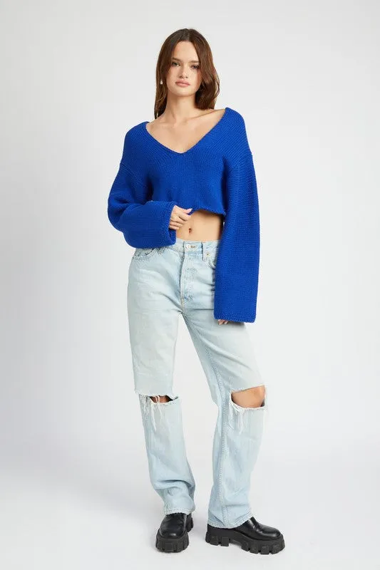 Long Sleeve V Neck Knit