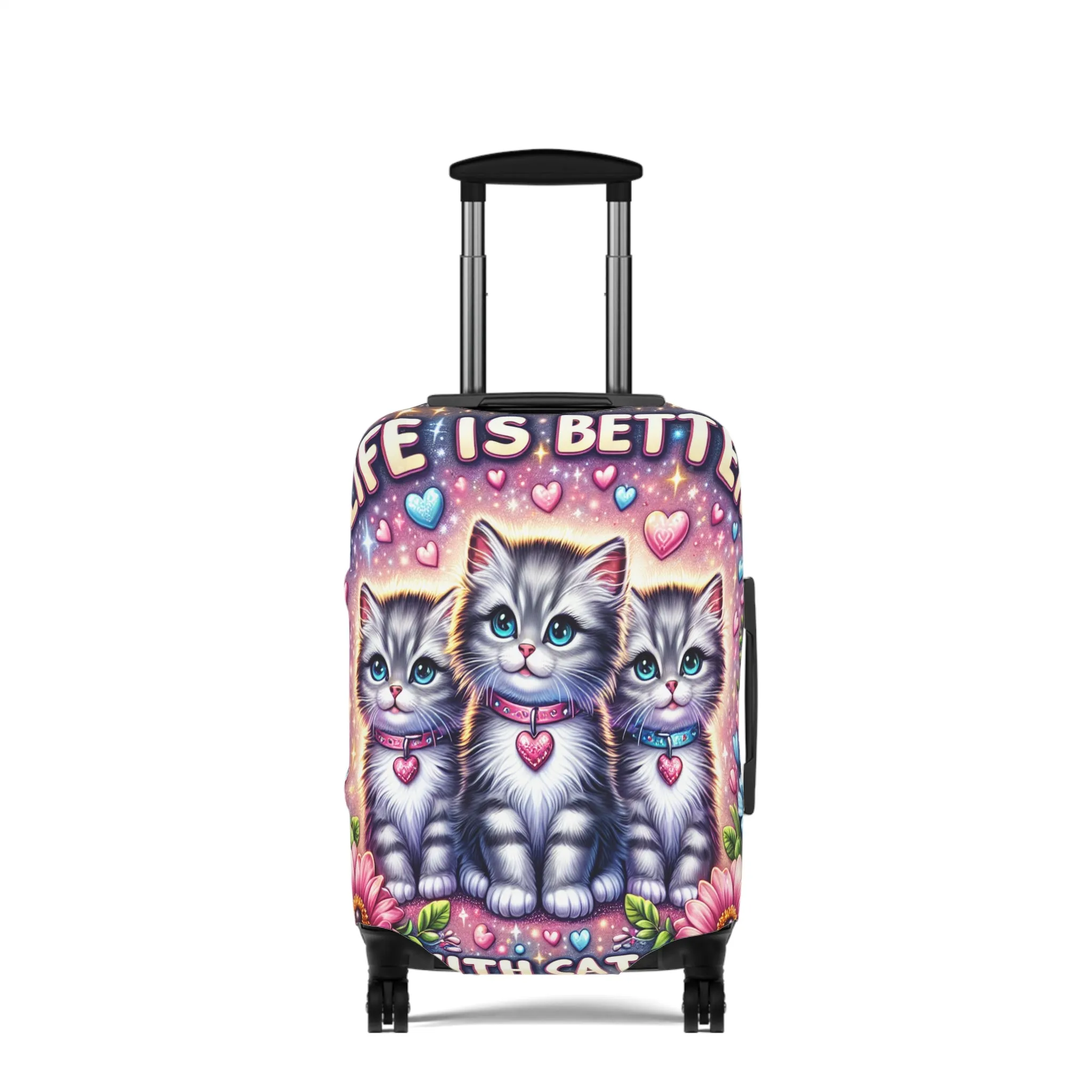 Luggage Cover, Life is better with Cats, awd-1473