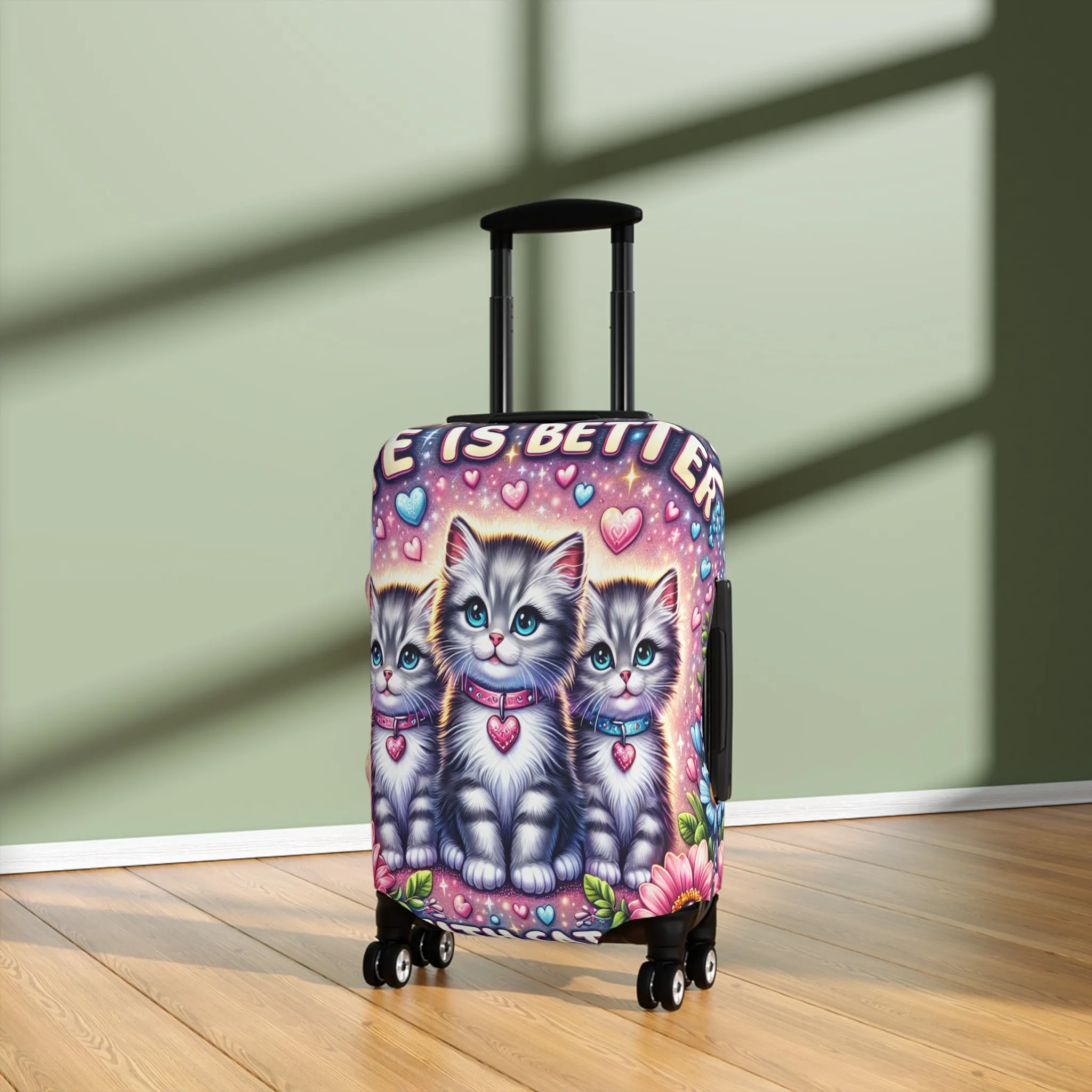 Luggage Cover, Life is better with Cats, awd-1473