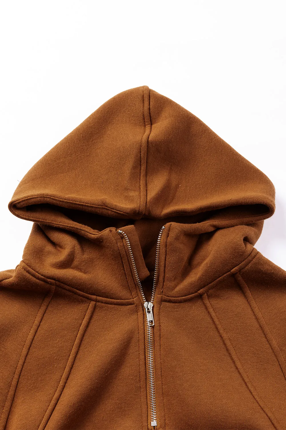 Quarter Zip Kangaroo Pocket Hoodie