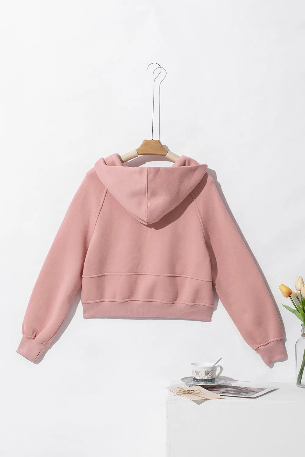 Quarter Zip Kangaroo Pocket Hoodie