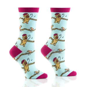 "Cocktail Conductor" Cotton Dress Crew Socks by YO Sox - Medium