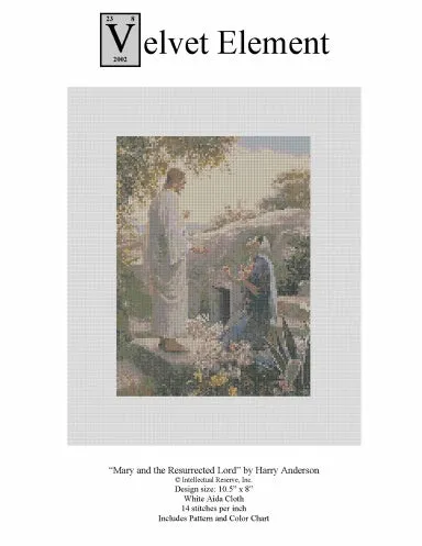 "Mary and the Ressurected Lord" Cross-Stitch Pattern