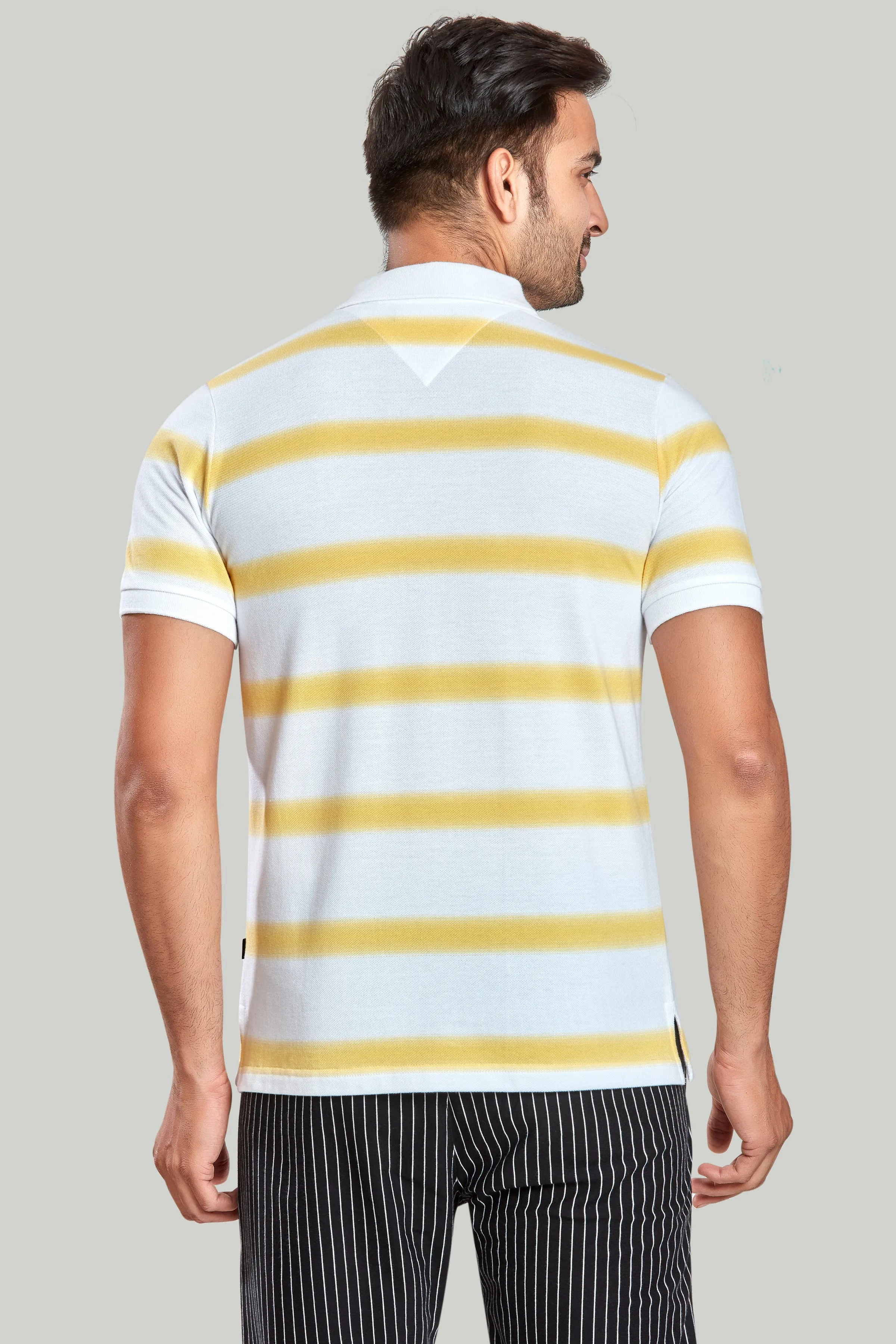 Stripe Pique Polo