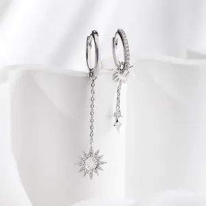 Sunlit Drop Silver Earrings