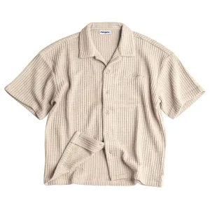 Textured Waffle Shirt - Cream