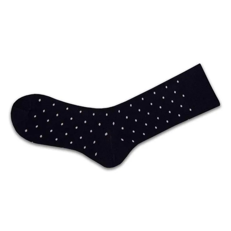 Women's Combed Cotton Socks, Colorful Pin Dot Crew Casual Women's 3 Pair Pack Socks